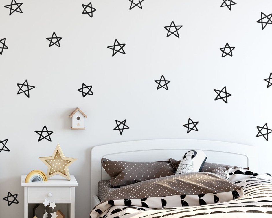 Звезды на стене в детской