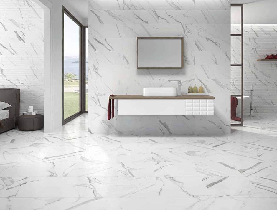Calacatta White Matt Slimrect 24.2x64.2