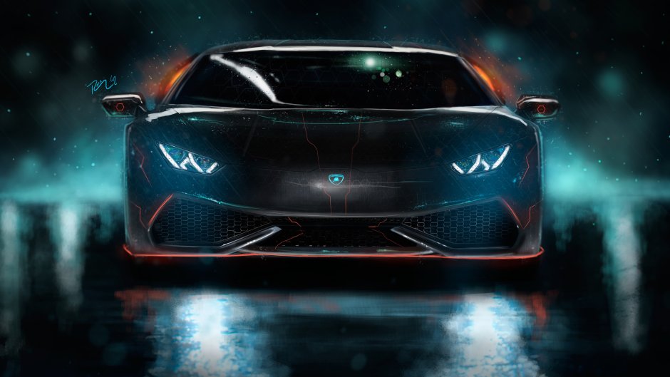 Lamborghini Huracan Night 4k