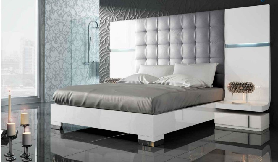 Современные тумбочки для белой кровати