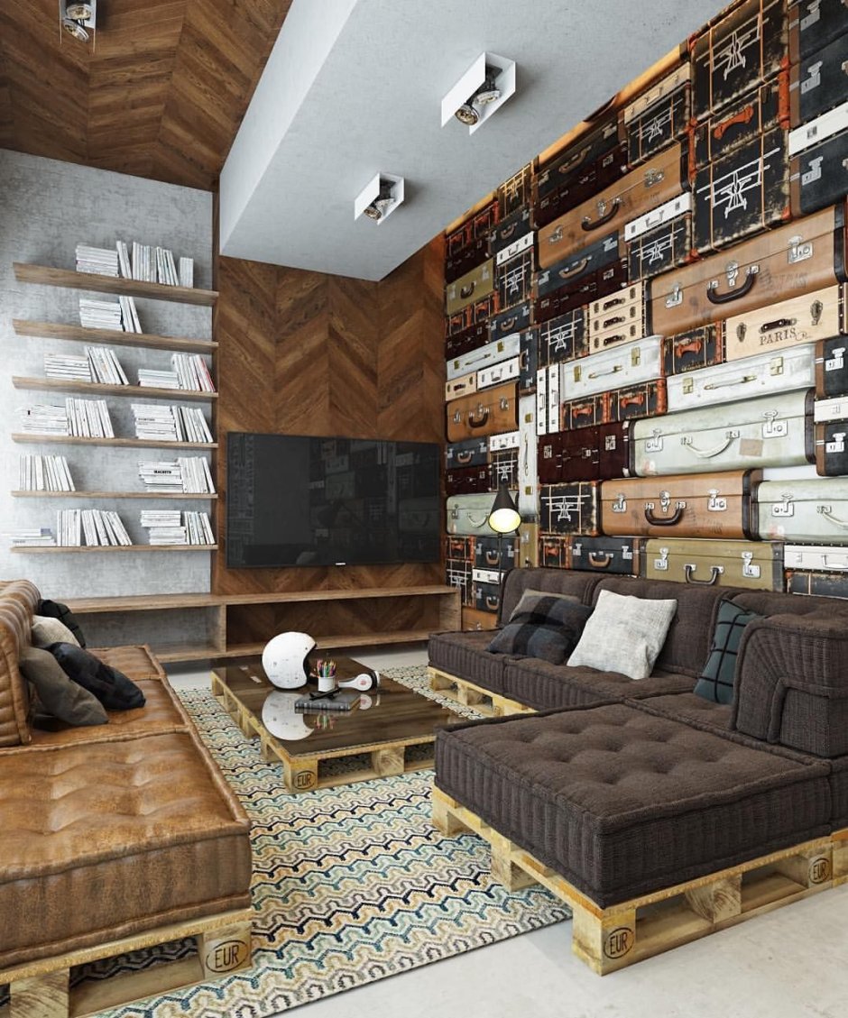 Гостевая в стиле лофт