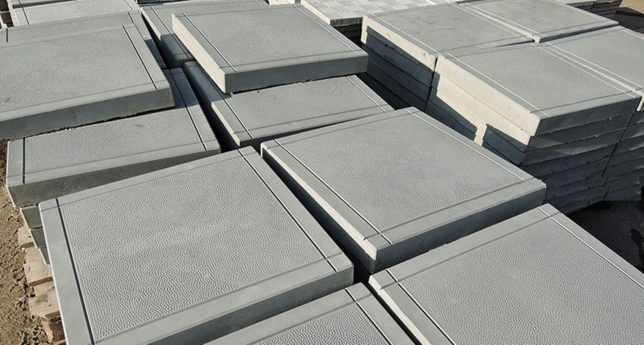 Плита бетонная тротуарная 500х500х50