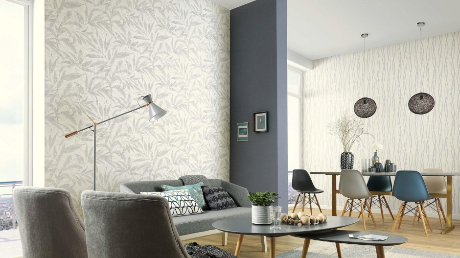 Обои Эрисман в интерьере гостиной