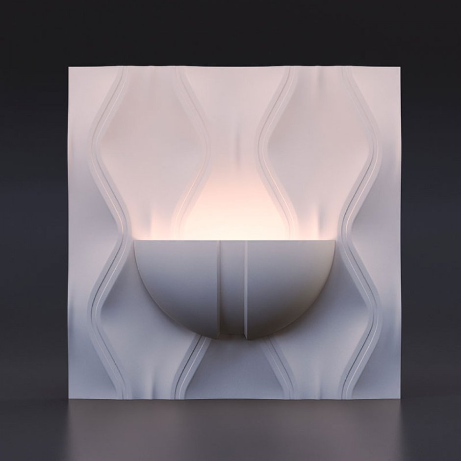 Светильник из гипса настенный