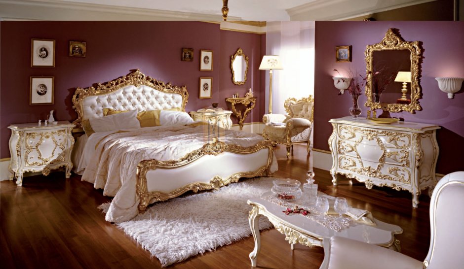 Кровать стиль Барокко, рококо, Ампир