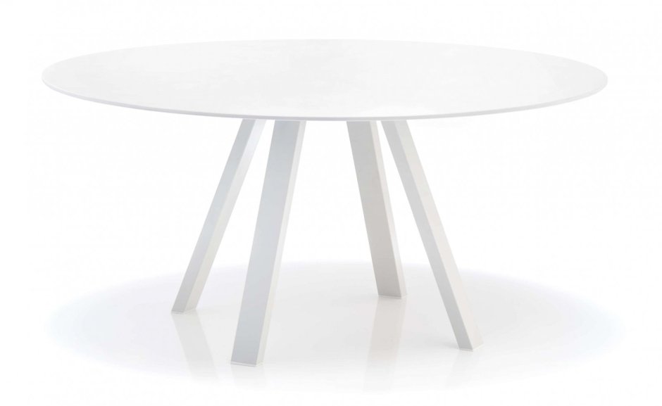 Стол Moon 95 White Silk-White