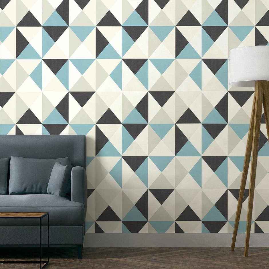 Цветные ромбы на стене