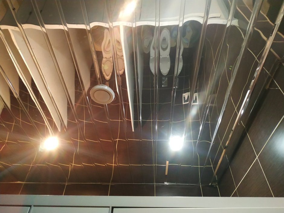 Необычный потолок в туалете