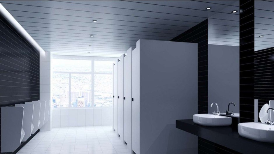 Современный санузел в офисе