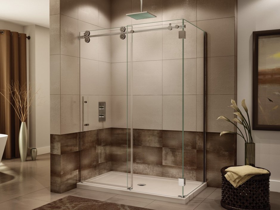 Альтернатива душевой кабине душевое ограждение и шторка душевая