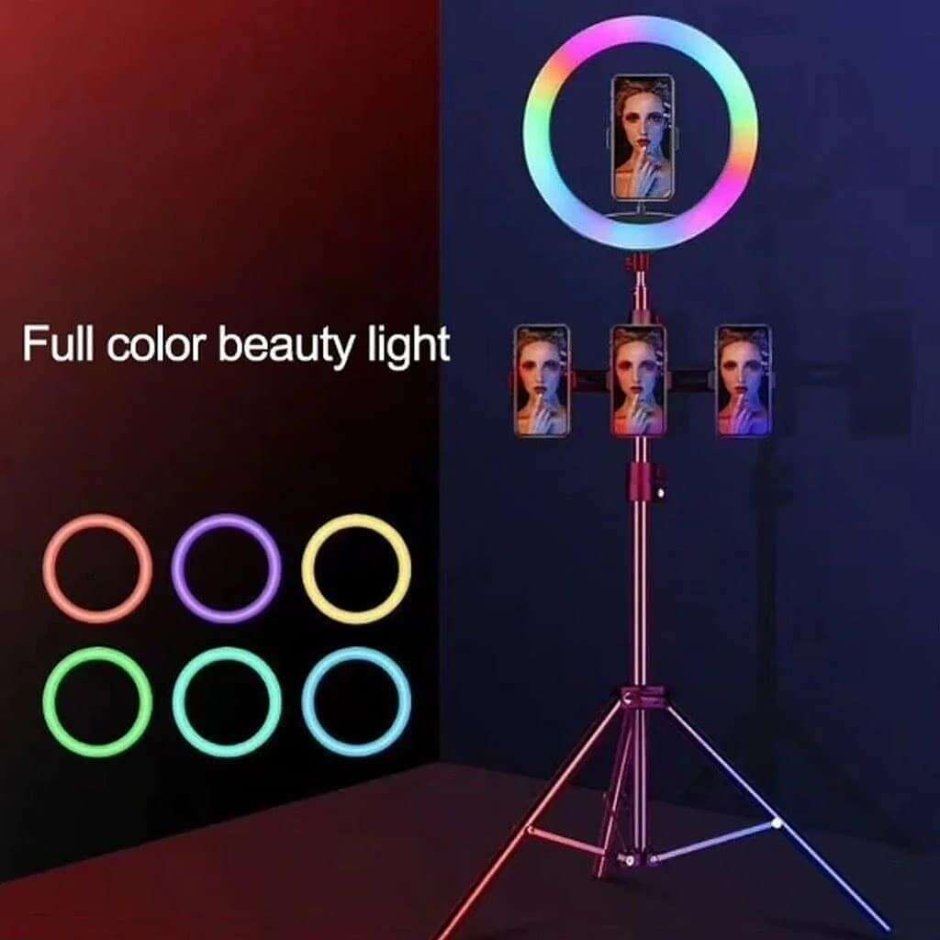 Кольцевая лампа mj26 RGB 26 см со штативом