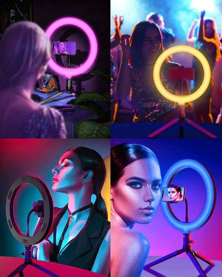 Кольцевая лампа RGB 30см