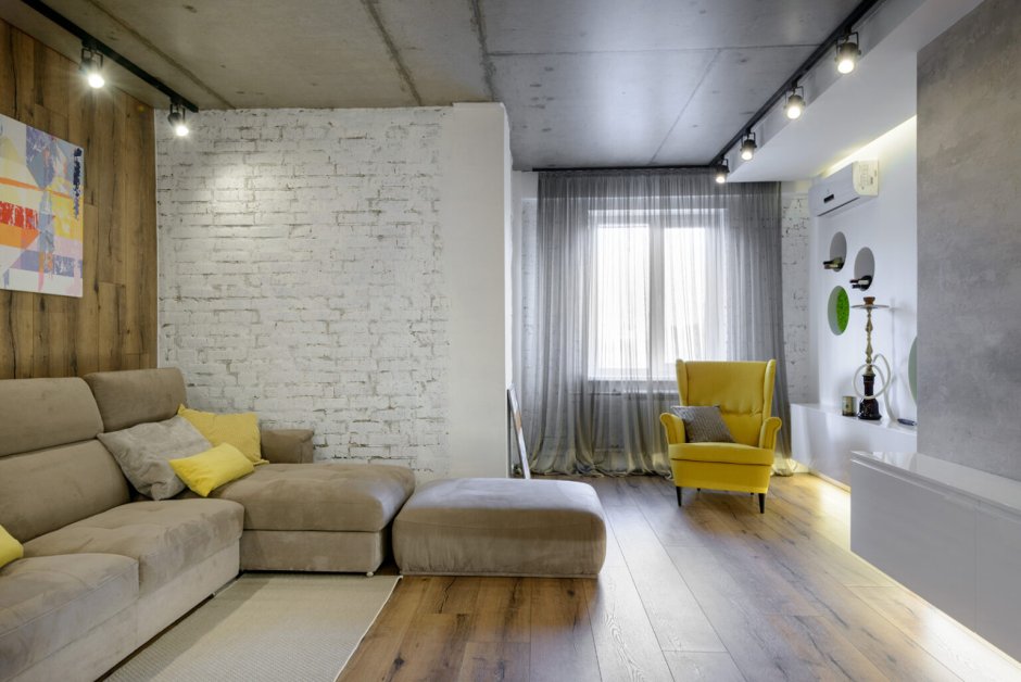 Светлый лофт в интерьере