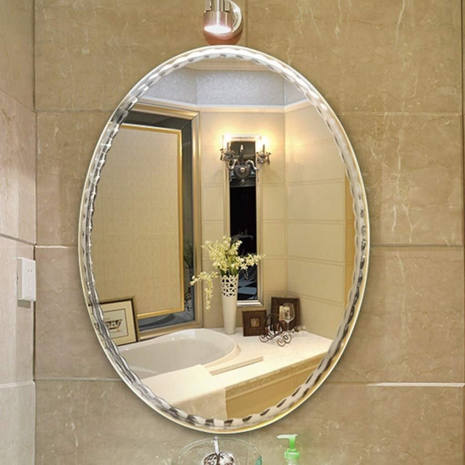 Зеркало овал ванную комнату
