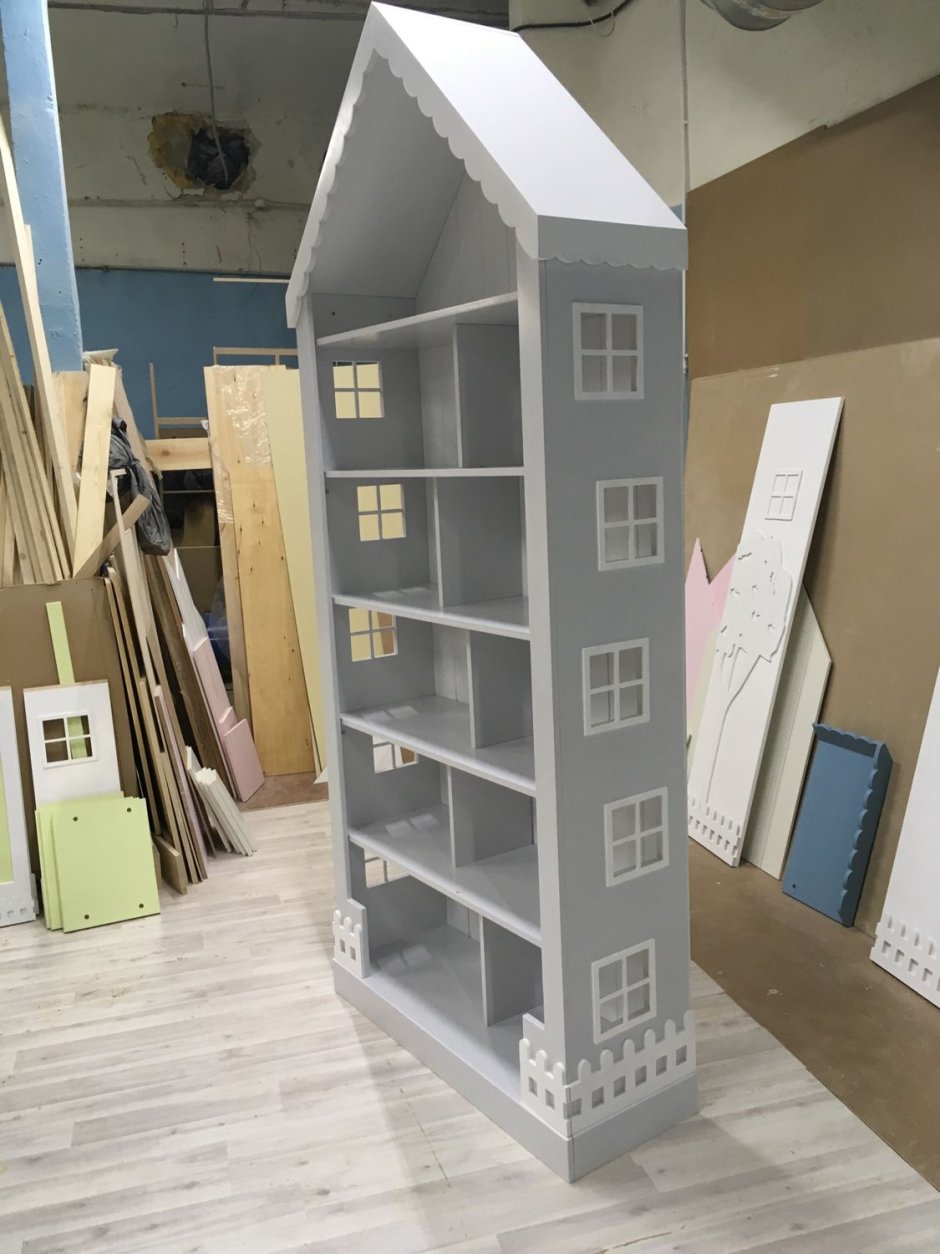 Стеллаж высокий домик для детской