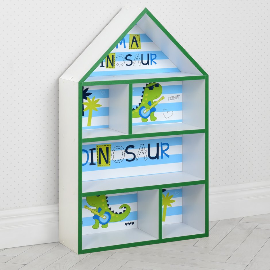 Стеллаж домик для детской с доской для рисования