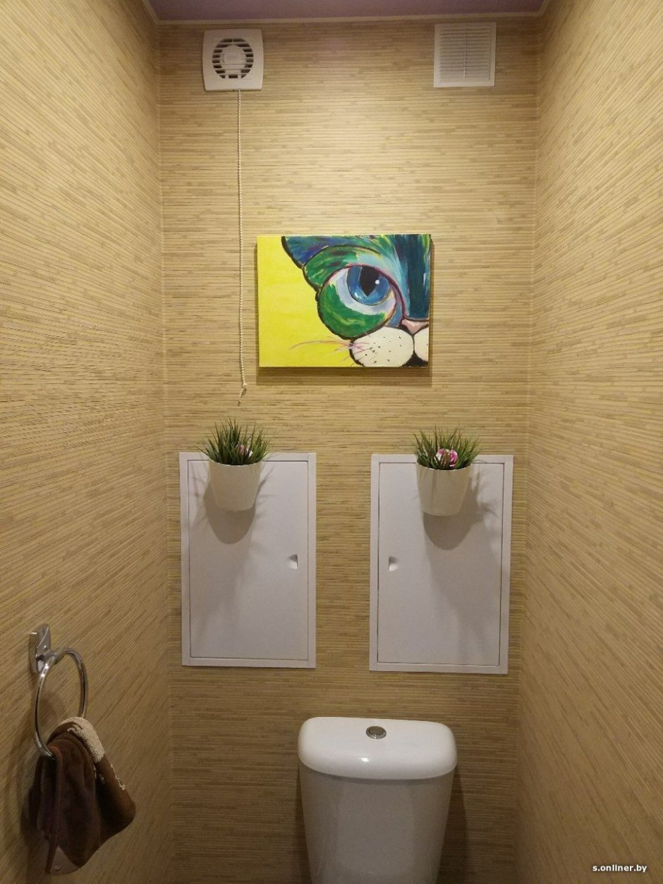 Самоклеящиеся панели для стен в туалете