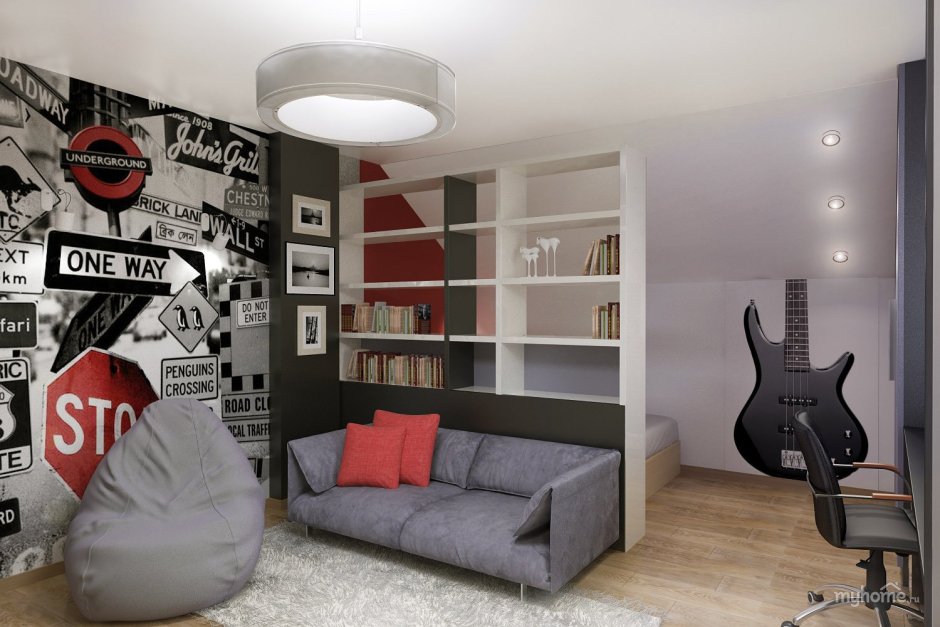 Комната для молодежи интерьер