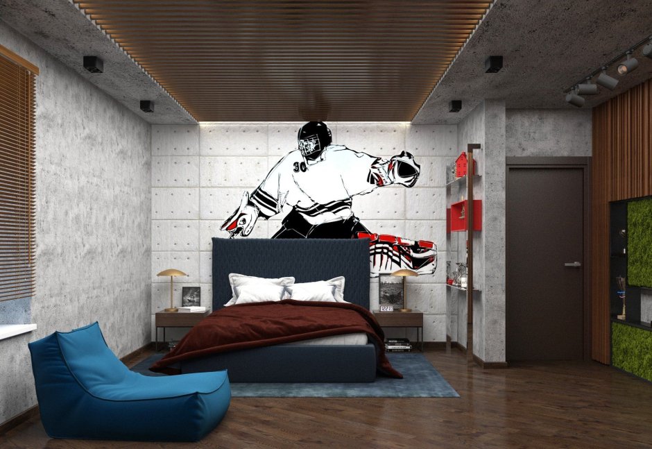 Комната подростка боксера