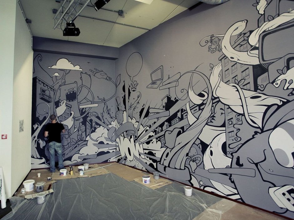 Роспись стен в стиле арт