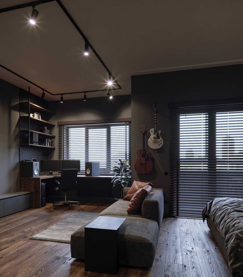 Комната в темном стиле