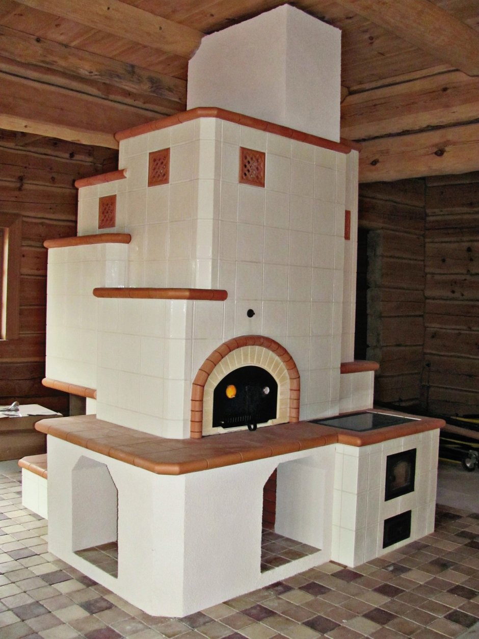 Каминопечь с. лежанкой Туликиви