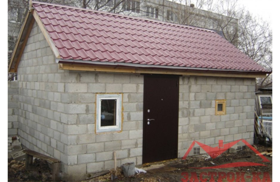 Баня из газобетона 6х4
