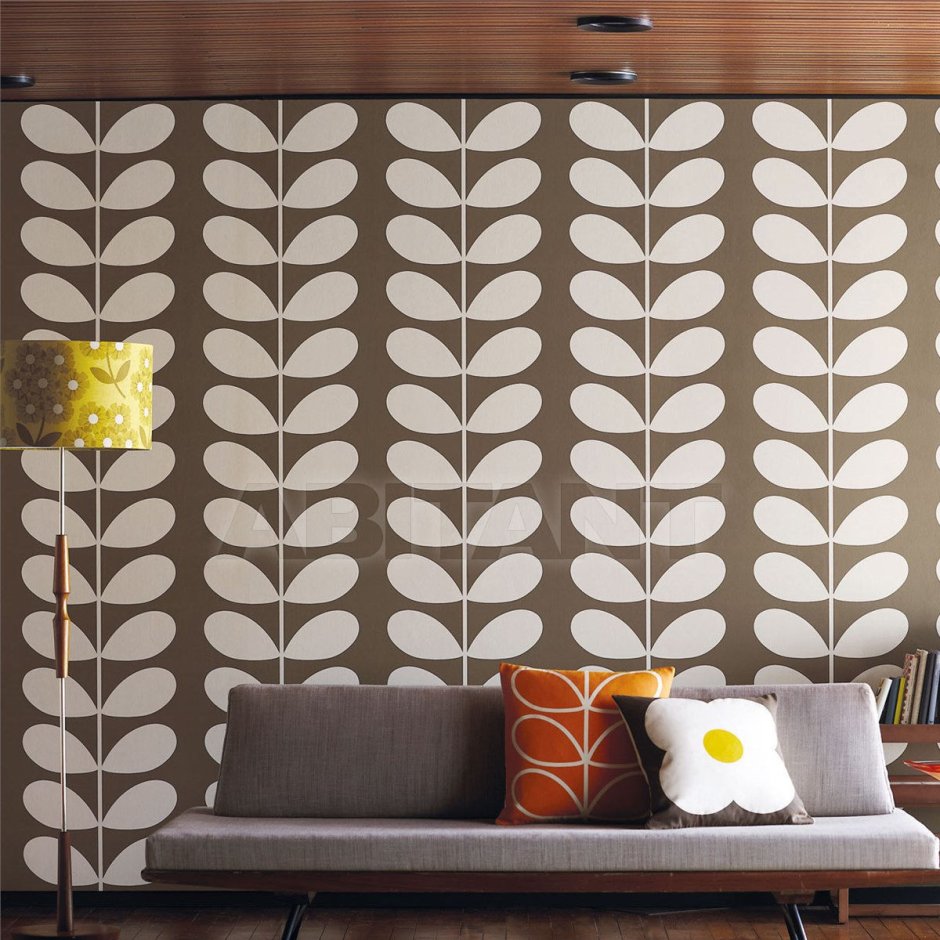 Orla Kiely обои в интерьере