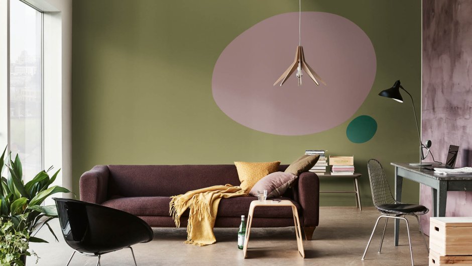 Краска для стен Dulux в интерьере