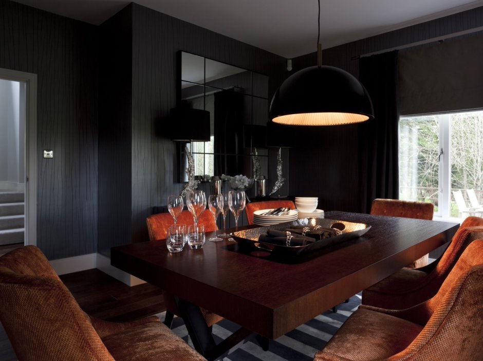 Интерьер темный освещение