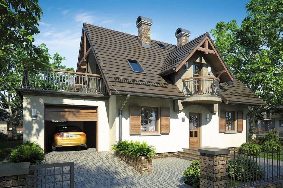 Загородный дом с гаражом