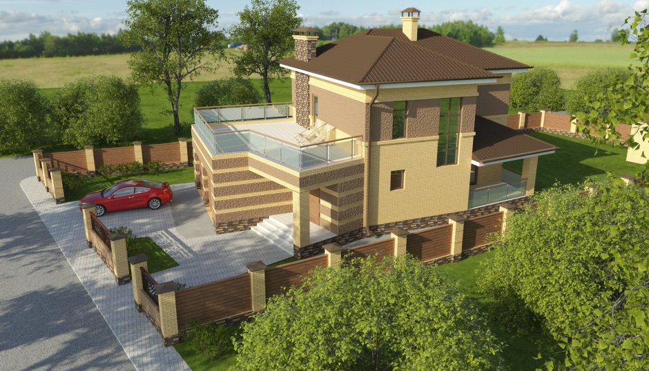 2х этажный дом с террасой