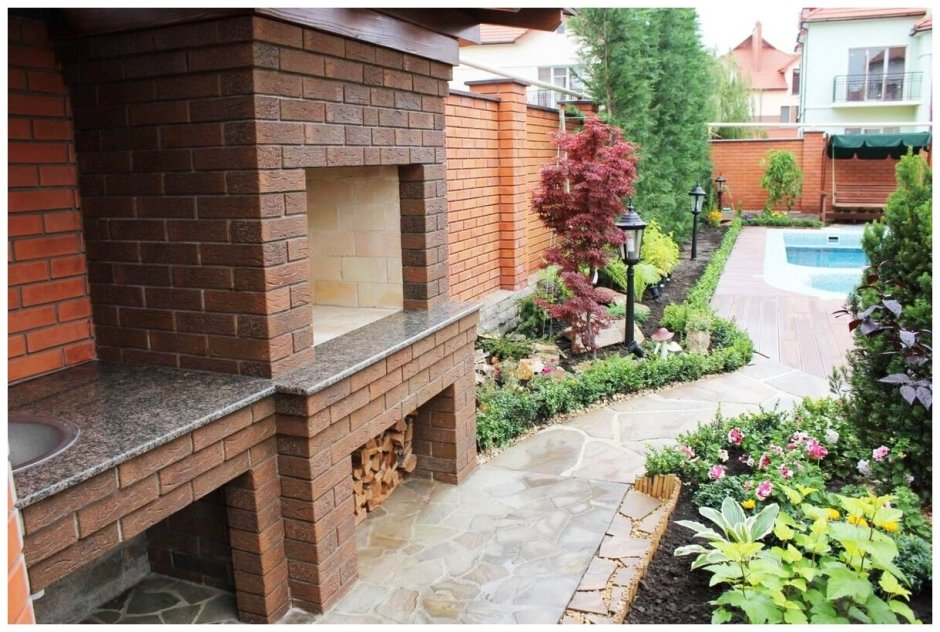 Барбекю из облицовочного кирпича