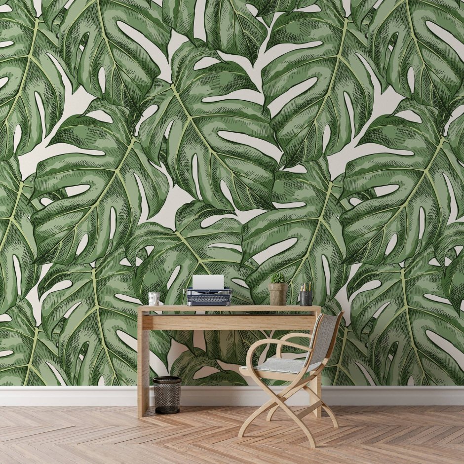 Обои флизелиновые Euro Decor Monstera