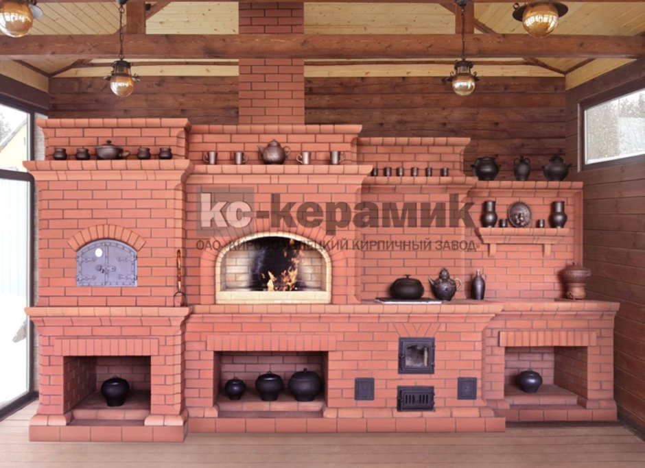 Печной комплекс из кирпича