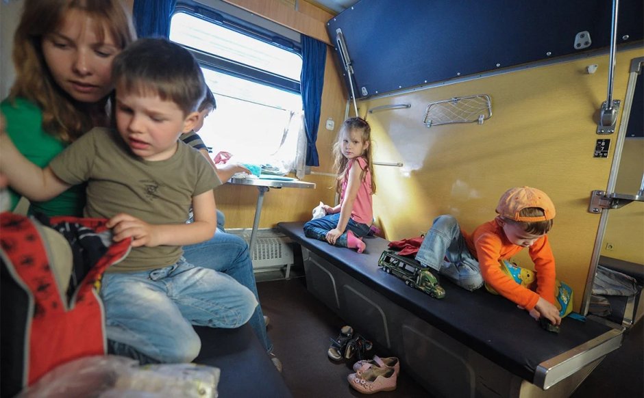 Поездка на поезде с детьми