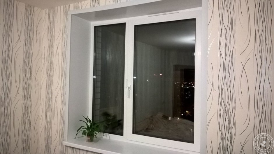 Оконные откосы из обоев