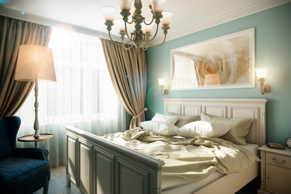 Спальня 20 кв м в стиле Прованс