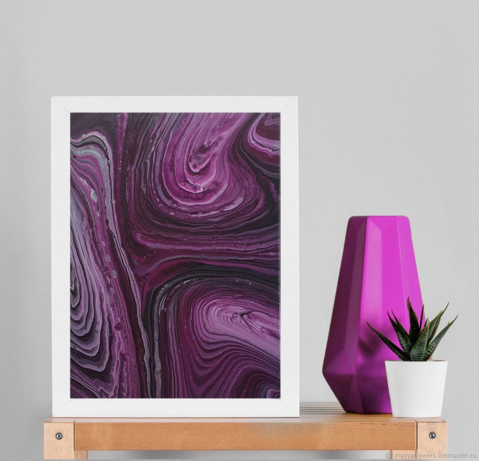 Fluid Art на фактурном полотне