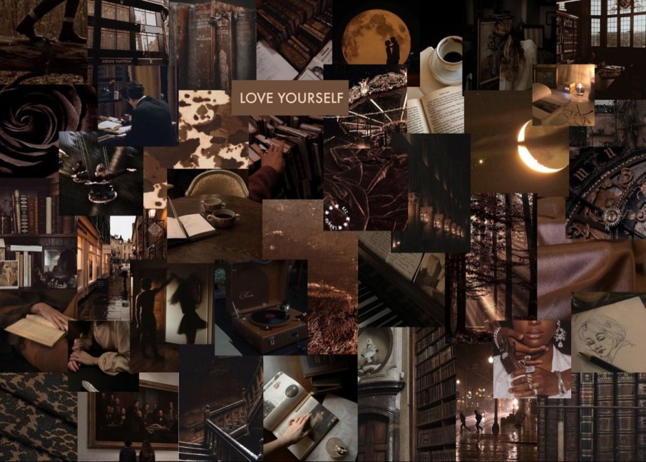 Dark Академия aesthetic коллаж тумблер