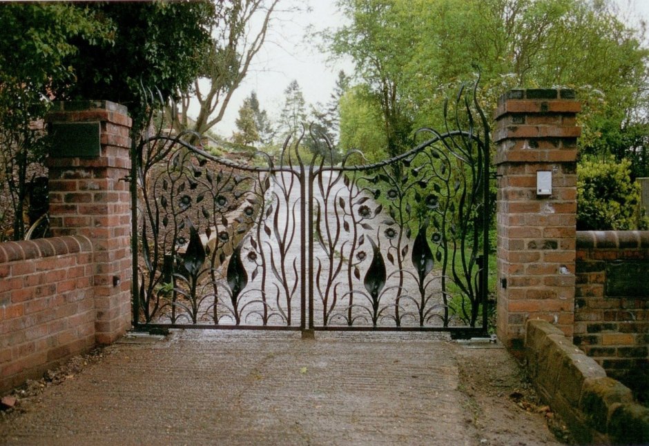 Ворота кованые с калиткой усадьба усадьба