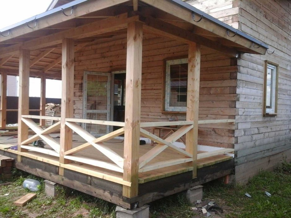 Пристройка к дому веранды