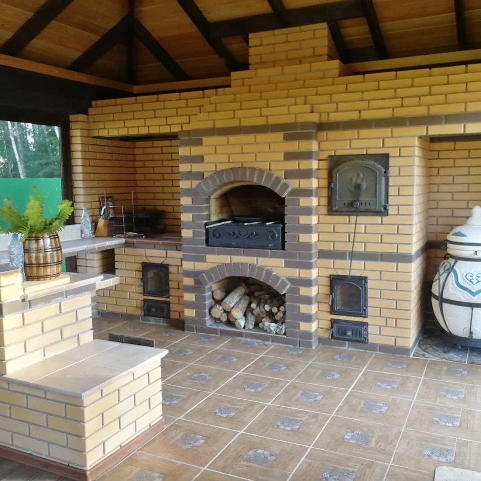 Мангальная зона с тандыром и мангалом