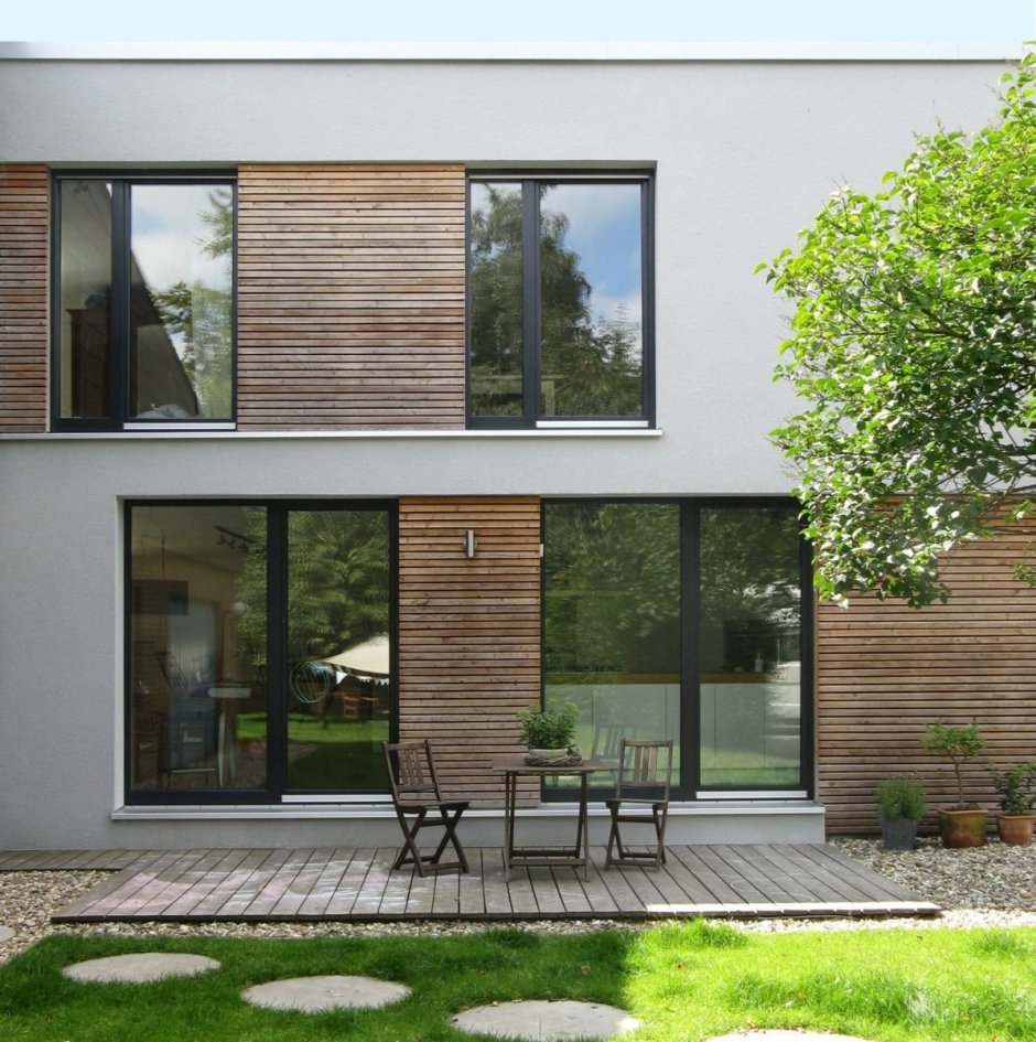 Отделка дома с плоской крышей