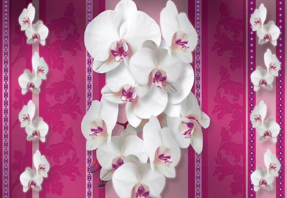 Самоклейка с орхидеями