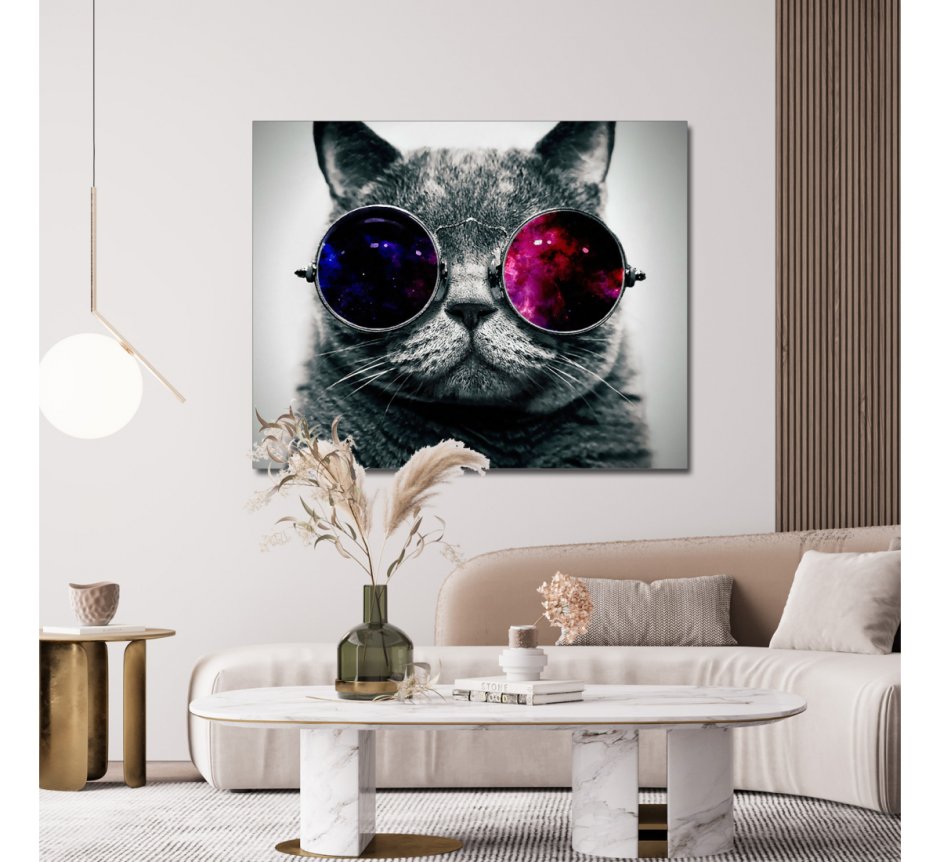 Картина с котом в интерьере