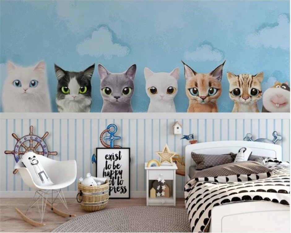 Детская комната с кошками