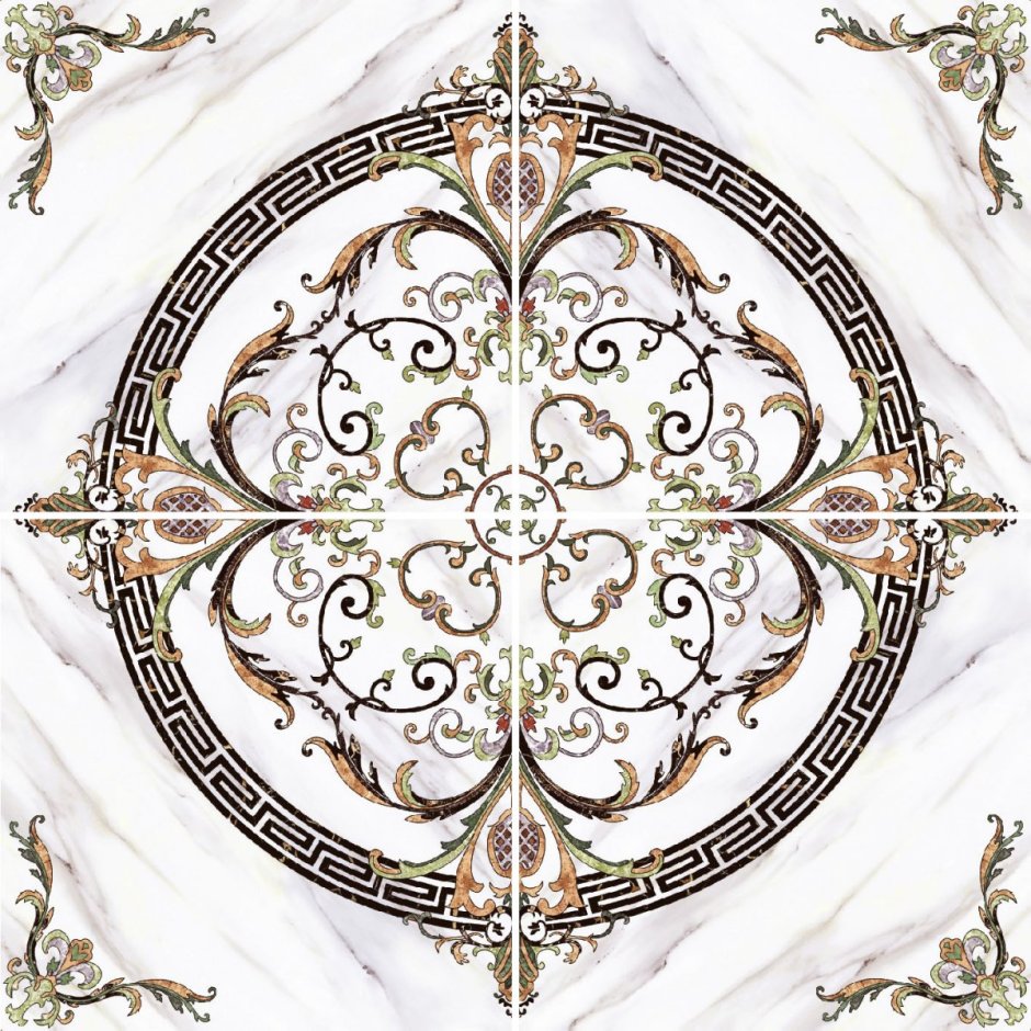Панно Valentino scuro Roseton 120x120