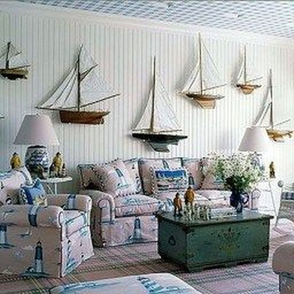 Декор комнаты в морском стиле