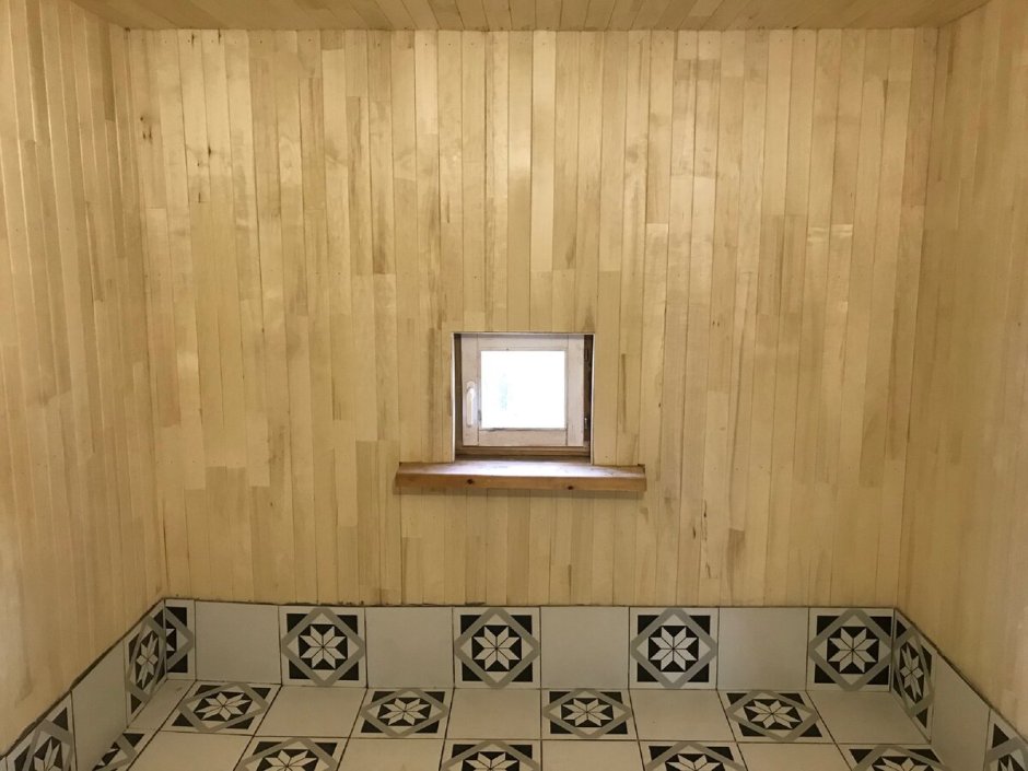 Плитка и вагонка в бане